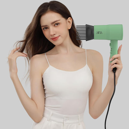 AINA Diffuser Hair Dryer Full-Featured Blow Dryer 110V/1600W(Ash Grey)