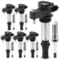 UF667 Ignition Coil & ILZFR6D11 Double Iridium Spark Plug for BMW 2.5-6.0L