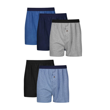 Hanes mens Underwear Boxers Pack, Cool and Breathable Cotton Underwear, Exposed and Comfortflex Waistbands, Multi-pack