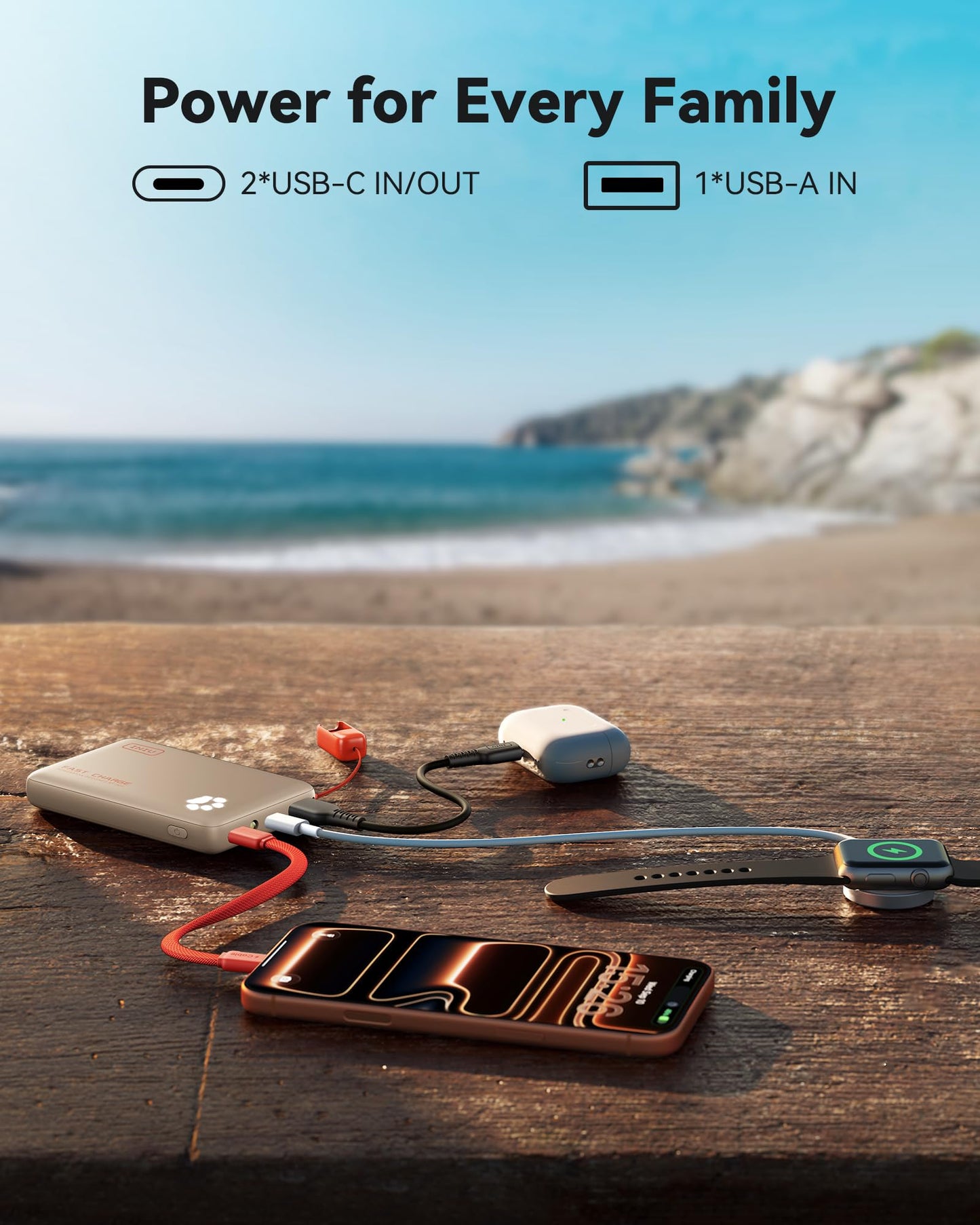 INIU 10000mAh 45W Fast Charging Portable Charger, Smaller Travel Power Bank
