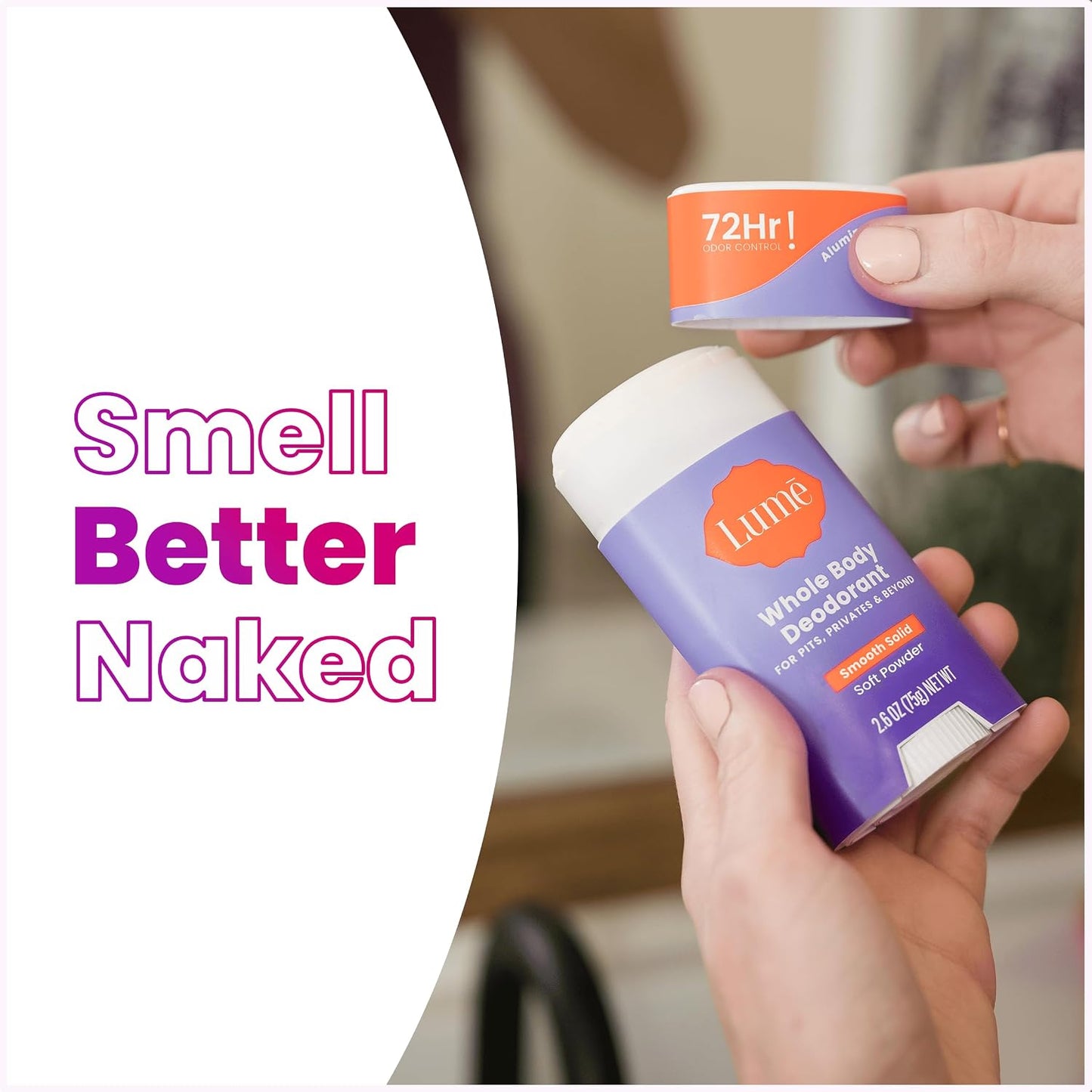 Lume Whole Body Deodorant - Solid Stick - 2.6 oz, 2 pk (Soft Powder)