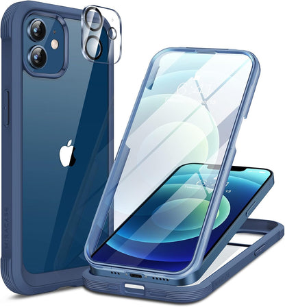miracase for iPhone 17e Case & iPhone 16e Case, Full-Body Phone with Built-in Glass Screen Protector, [Magnetic with MagSafe] Military Drop Proof 17 E/ 16 E Cover Bumper 6.1 inch, Black