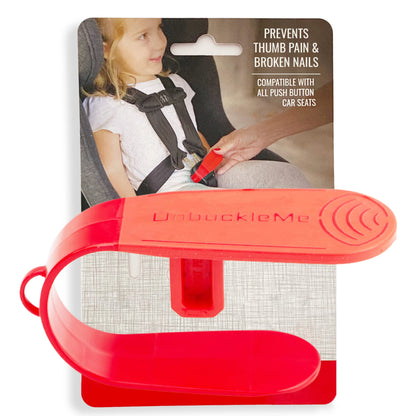 UnbuckleMe Car Seat Buckle Release Tool - Easy Opener Aid for Arthritis, Long Nails, Older Kids - Button Pusher for Infant, Toddler, Convertible 5 pt Harness car Seats - As Seen on Shark Tank (Aqua)