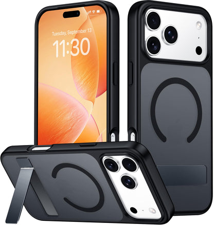 SPIDERCASE Magnetic for iPhone 17 Pro Max Case,with Kickstand,Clear