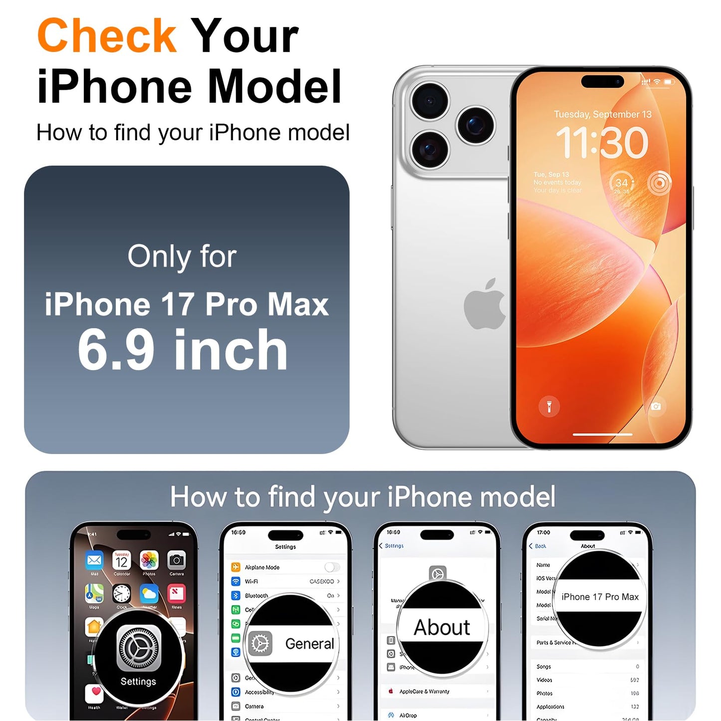 SPIDERCASE Magnetic for iPhone 17 Pro Max Case,with Kickstand,Clear