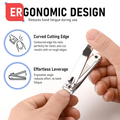 firiKer Nail Clippers with Nail File,Fingernail Clipper,Toe Nail Clippers