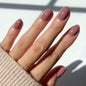 Glamnetic Press On Nails - Short Almond, Glossy Fake Nails 24 Pc Full Kit