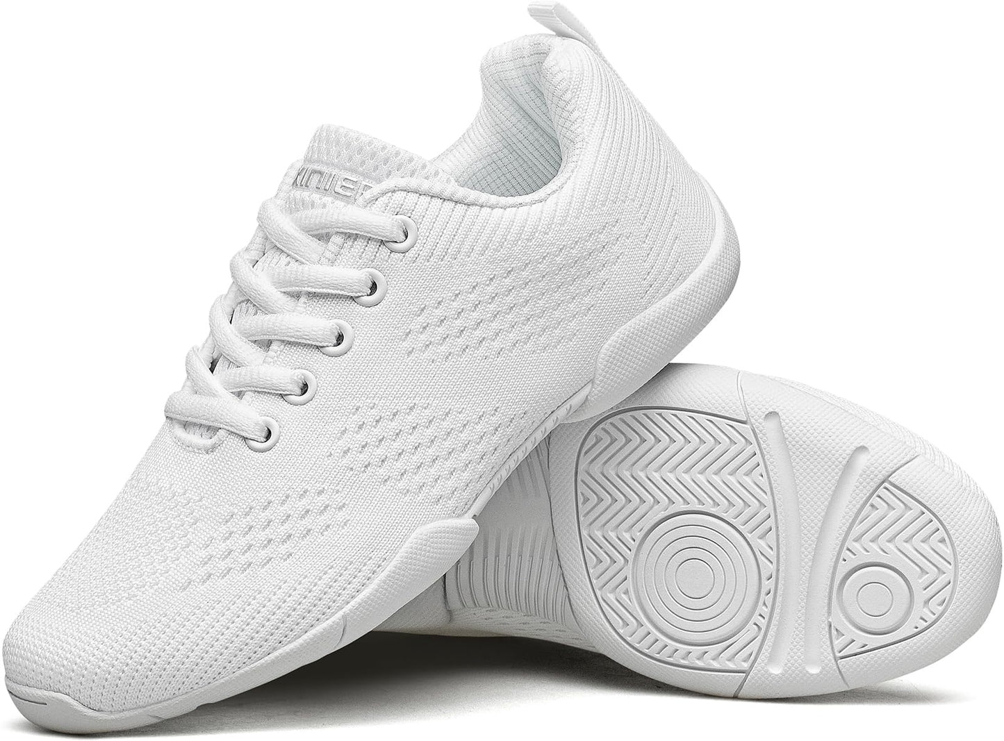 BAXINIER Girls White Cheerleading Shoes