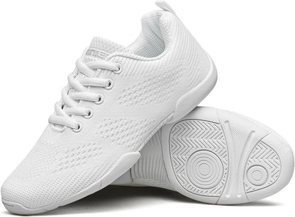 BAXINIER Girls White Cheerleading Shoes