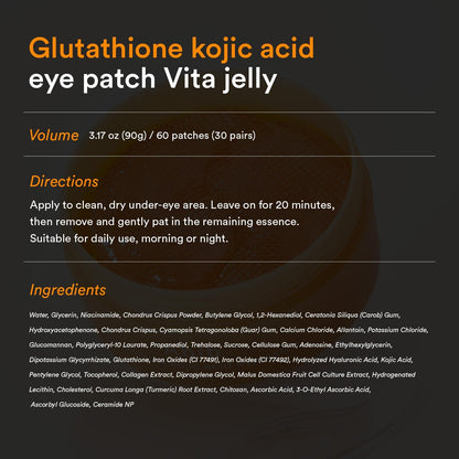 Abib PDRN Retinal Eye Patches for Rejuvenating & Puffy Eyes with Glow Jelly, Niacinamide, 60 Count, Korean Skin Care