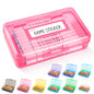 Clear Plastic Hard Pencil box Case with Personalized Sticker for Girl Boy