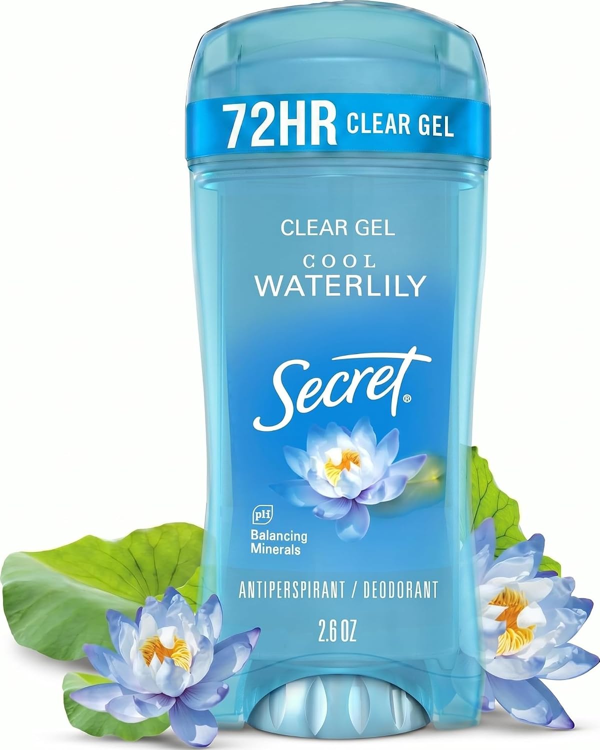 Secret Fresh Antiperspirant Deodorant for Women, 72hr Freshness on the Rocks with Pro-Hyaluronic Acid, Miami Mocktails Edition, Clear Gel, Pineapple Paradise with Pineapple & Coconut Scent, 2.6 oz