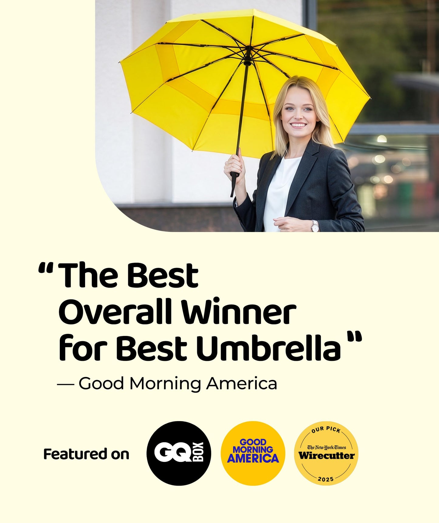Windproof Travel Umbrella - Compact & Withstands Winds up to 100MPH, Strongest Premium Auto Folding Umbrella for Rain and Sun - Durable, Light & Portable for Women & Men, Fits Backpack & Cars