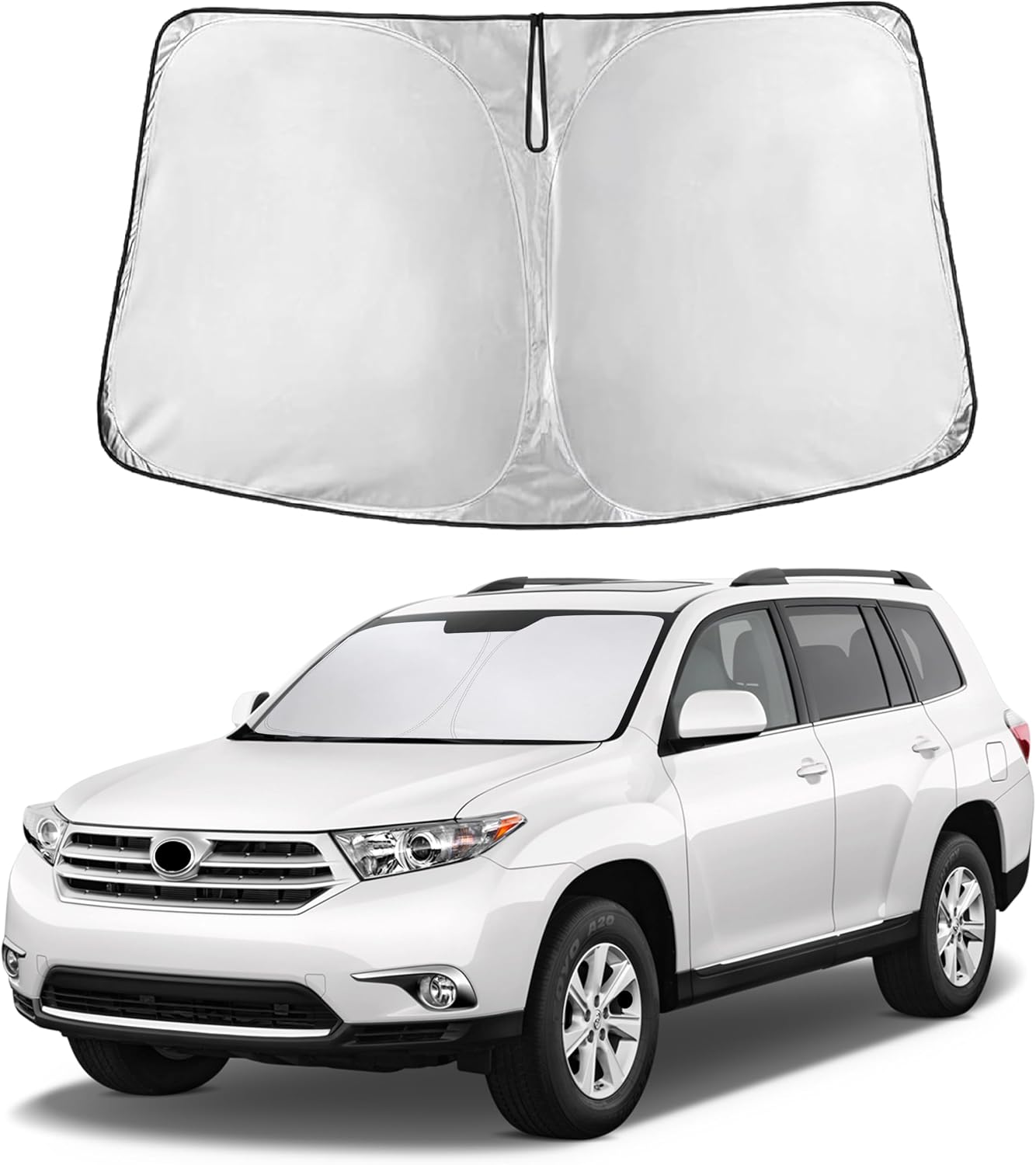 Econour Car Windshield Sun Shade, Front Window Sun Blocker for SUVs,Sedan