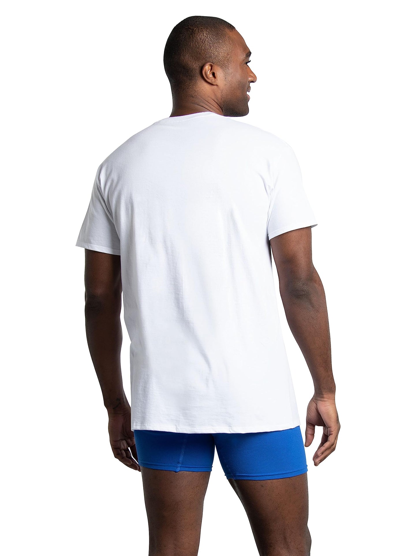 Fruit of The Loom Men's Crew Tee Undershirts, Moisture Wicking & Tag Free, Also Available in Big & Tall