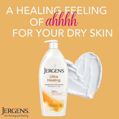 Jergens Ultra Healing Body Lotion, Moisturizer for Dry Skin, 32 fl oz