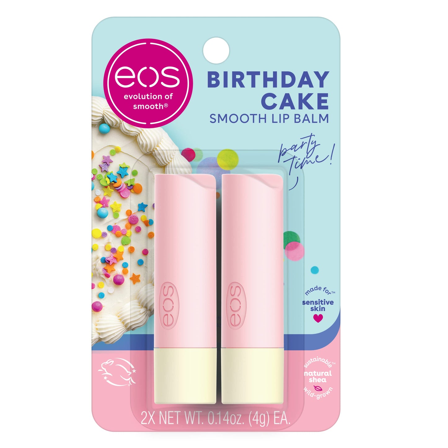 eos 100% Natural Lip Balm - Strawberry Sorbet and Pomegranate Raspberry, All-Day Moisture, Lip Care Products, 0.14 oz, 2-Pack