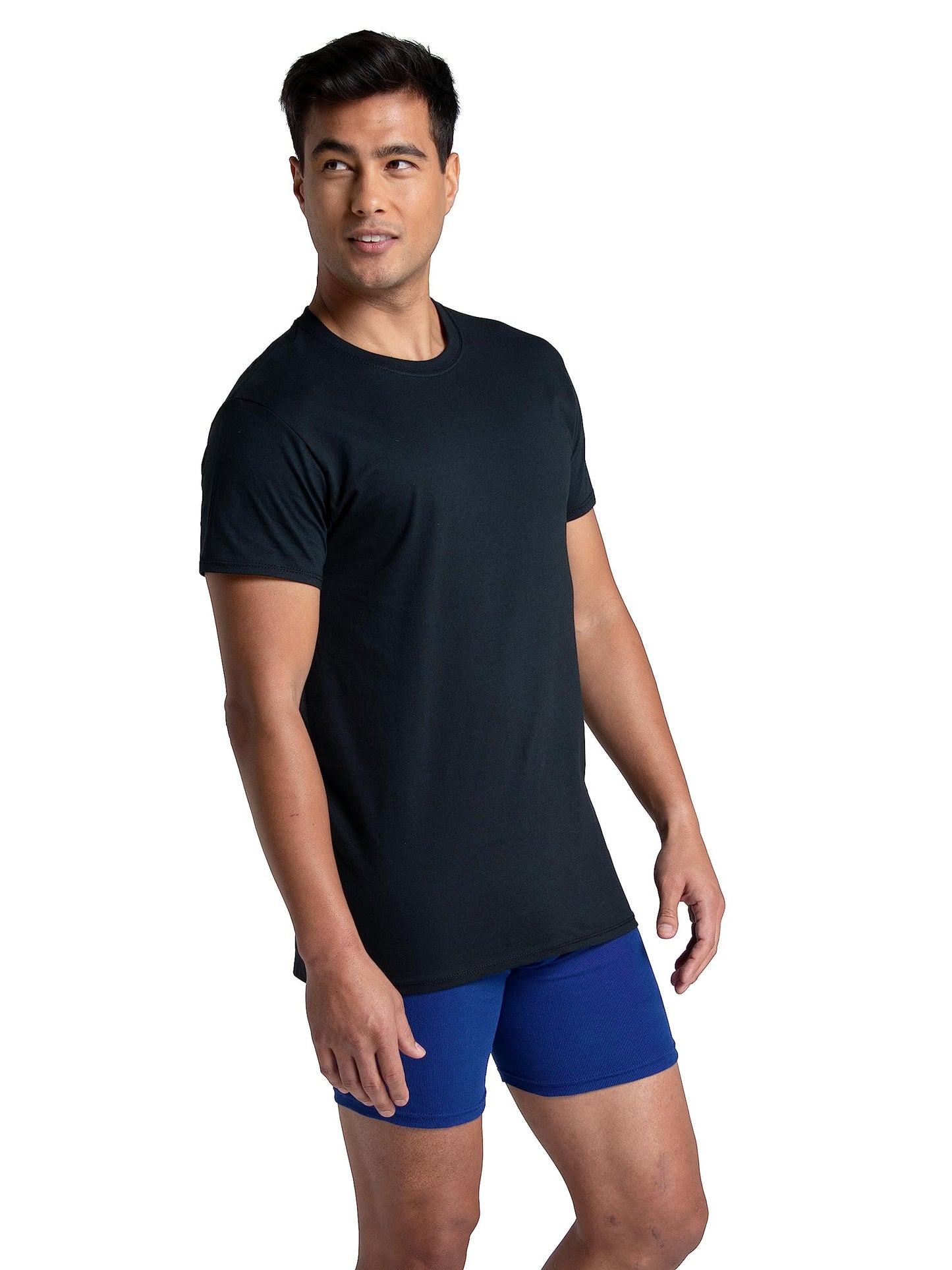 Fruit of The Loom Men's Crew Tee Undershirts, Moisture Wicking & Tag Free, Also Available in Big & Tall