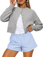 Trendy Queen Cropped Cardigan Sweaters for Women Fall Fashion Clothes 2026