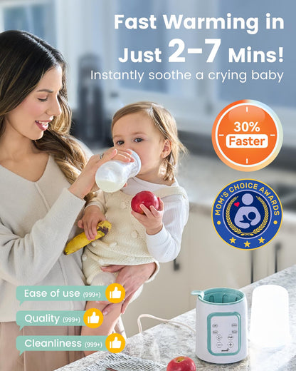 Grownsy 8-in-1 OG Fast Bottle Warmer with Timer, Gray