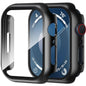 Smiling 2 Pack Case Compatible with Apple Watch SE 3 (2025)/ SE 2/ SE/Series 6/5/4 40mm with Tempered Glass Screen Protector, Hard PC Case Overall Protective Cover- 1 Blue+ 1 Transparent