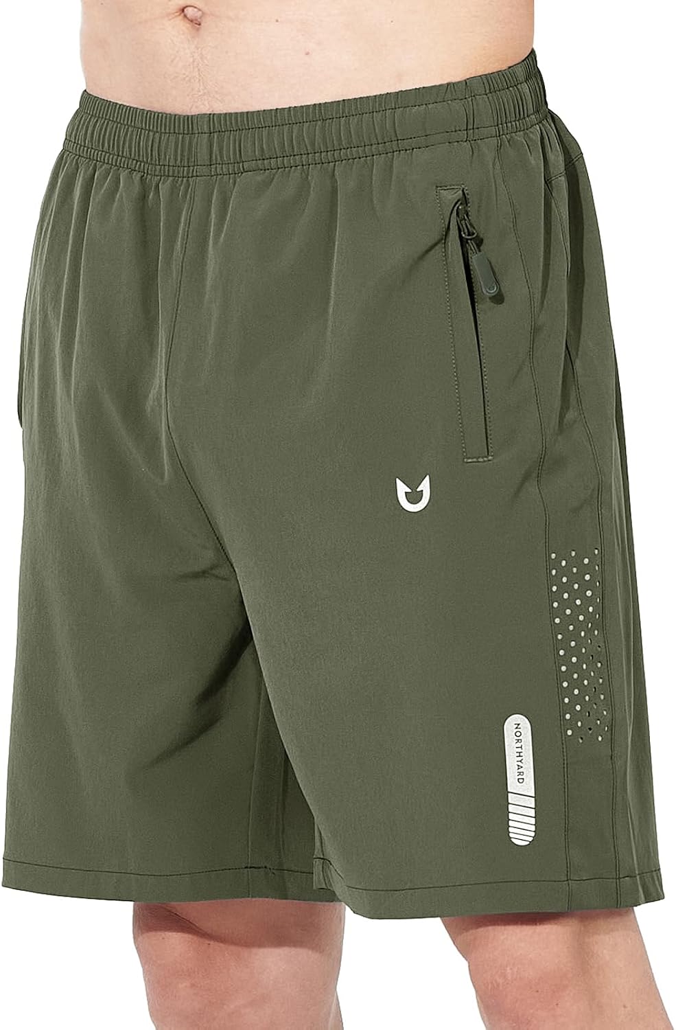 NORTHYARD Men's Athletic Running Shorts Gym Workout 7"/9"/5" Zipper Pockets