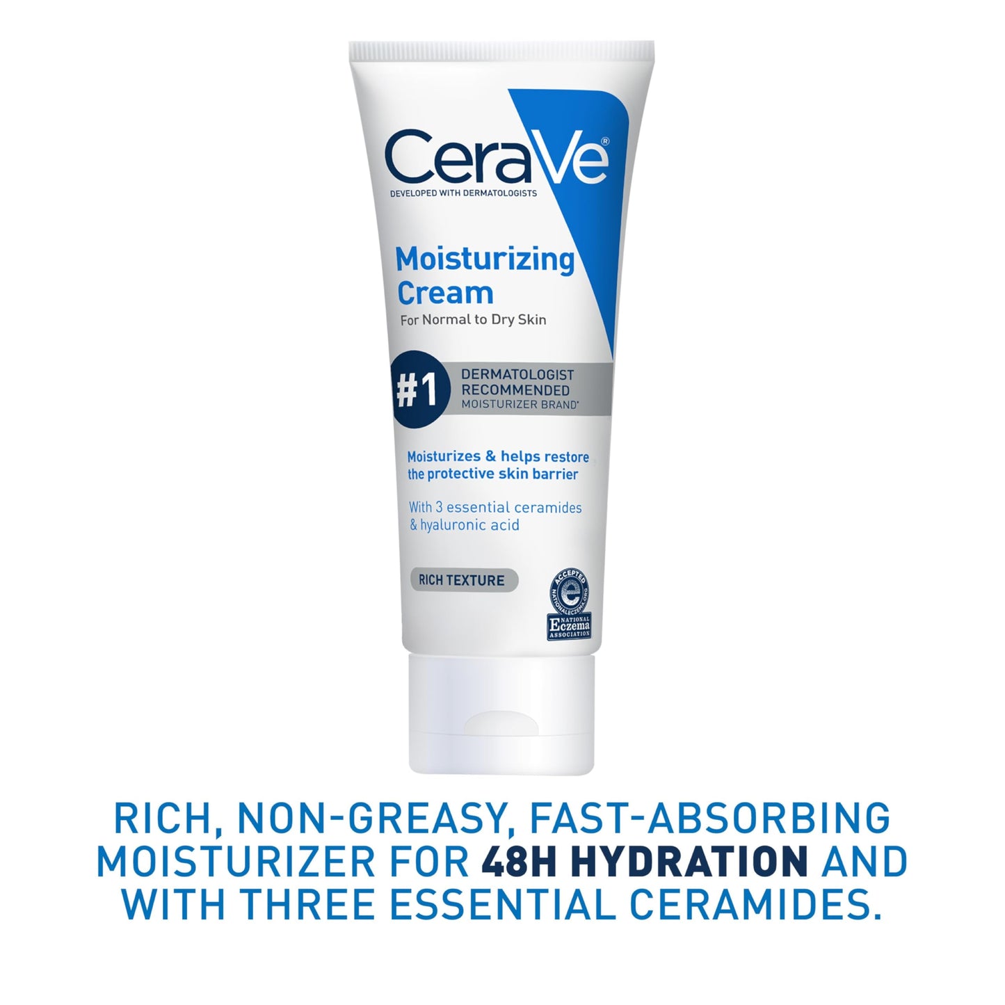 CeraVe Moisturizing Cream, Face & Body Moisturizer for Dry Skin, 19oz