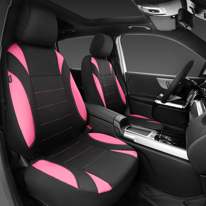 CAR PASS Waterproof Car Seat Covers Front Seats Only with 5mm Composite EVA, Neoprene Car Seat Cover with Separate Headrest Cover, Quick Setup Universal Fit for Car SUV Trucks,Airbag Compatible（Gray