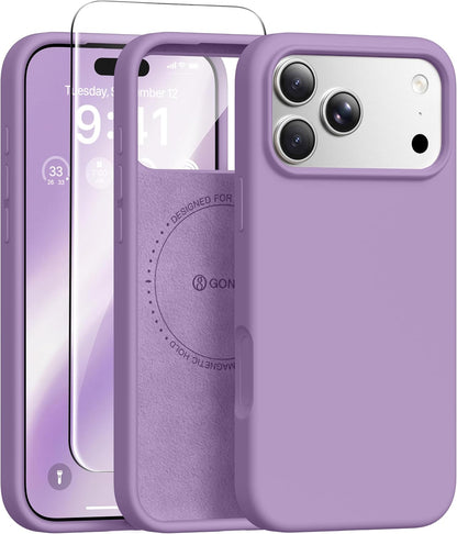 GONEZ Magnetic for iPhone 17 Pro Max Case, Silicone Cover Stone