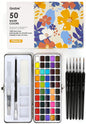 Grabie 50 Color Watercolor Paint Set with Brush Pens