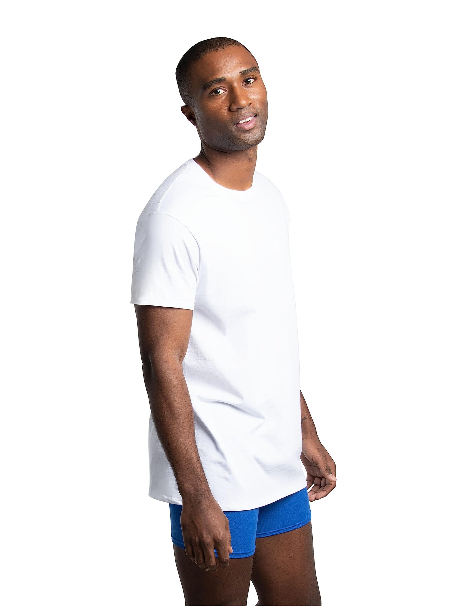 Fruit of The Loom Men's Crew Tee Undershirts, Moisture Wicking & Tag Free, Also Available in Big & Tall