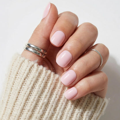 Glamnetic Press On Nails - Short Almond, Glossy Fake Nails 24 Pc Full Kit