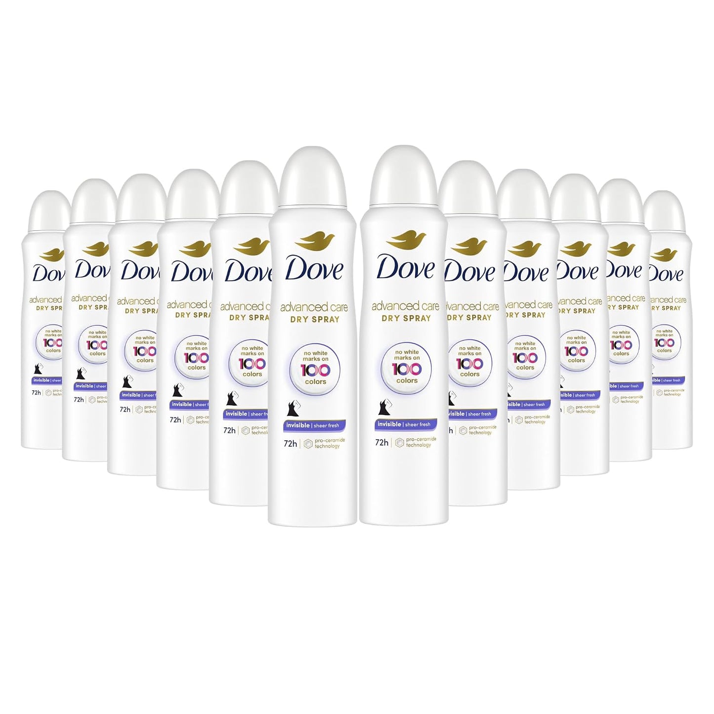 Dove Invisible Antiperspirant Dry Spray Clear Finish 3PK 3.8 oz