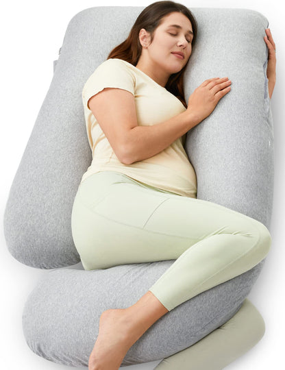Momcozy Pregnancy Pillow for Sleeping - U Shaped Full Body Maternity Pillow