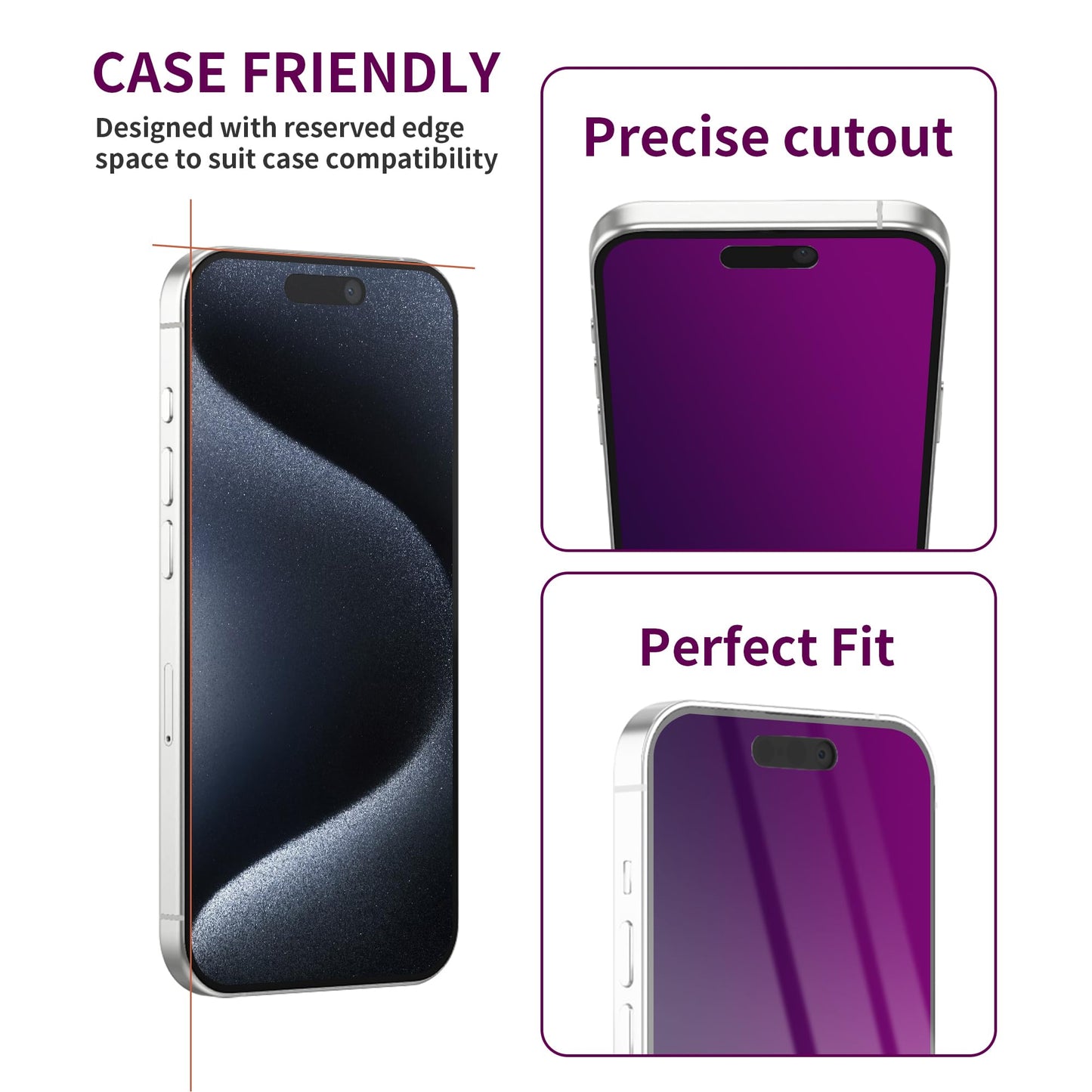2 Pack Privacy Screen Protector for iPhone 17 Pro Max Tempered Glass 6.9'' Private Saver Anti-Spy Eye Protection Anti-Scratch Full Coverage No Bubble