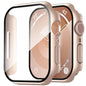 Smiling 2 Pack Case Compatible with Apple Watch SE 3 (2025)/ SE 2/ SE/Series 6/5/4 40mm with Tempered Glass Screen Protector, Hard PC Case Overall Protective Cover- 1 Blue+ 1 Transparent