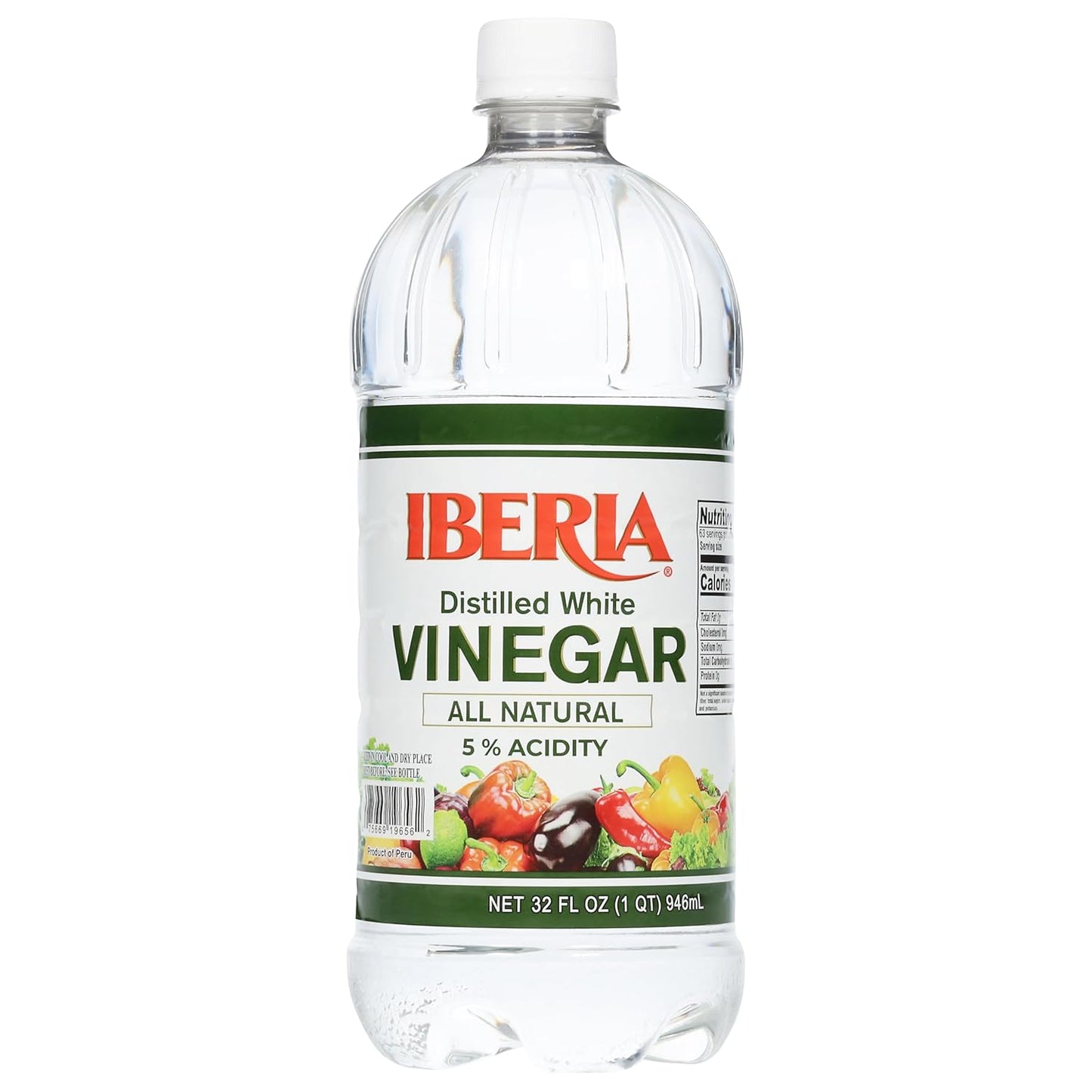 Iberia All Natural Distilled White Vinegar, 1 Gallon - 5% Acidity
