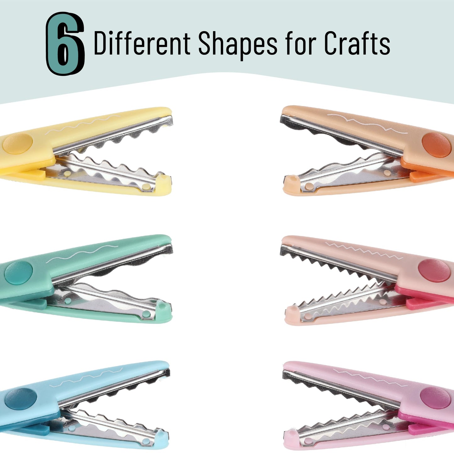 Mr. Pen- Craft Scissors Decorative Edge, 6 Pack, Bright Zig Zag Scissors