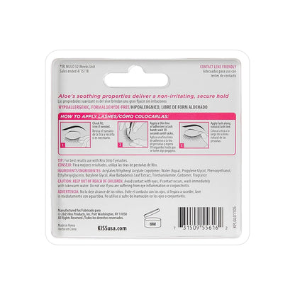 Kiss Lash Adhesive, Lash Glue, 24hr Strip Eyelash Adhesive, Clear, Includes Lash Adhesive, Long Lasting Wear, Can Be Used with Strip Lashes and Lash Clusters