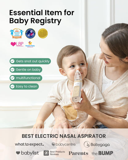 GROWNSY Nasal Aspirator for Baby, Electric Nose Sucker, Powerful Suction