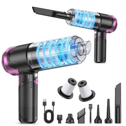 KMM Handheld Car Vacuum Cleaner, Hand Held Vacuum Cleaner and Air Duster