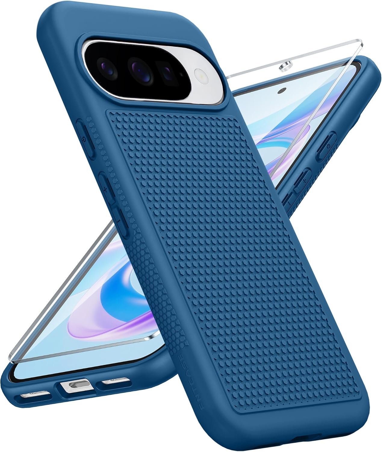 FNTCASE for Google Pixel 10 / Pixel 10 Pro Case: Soft TPU Non Slip Blue