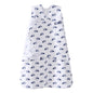 HALO 100% Cotton Sleepsack Swaddle, 3-Way Adjustable Wearable Blanket, TOG 1.5, Baby Blue, Newborn, 0-3 Months
