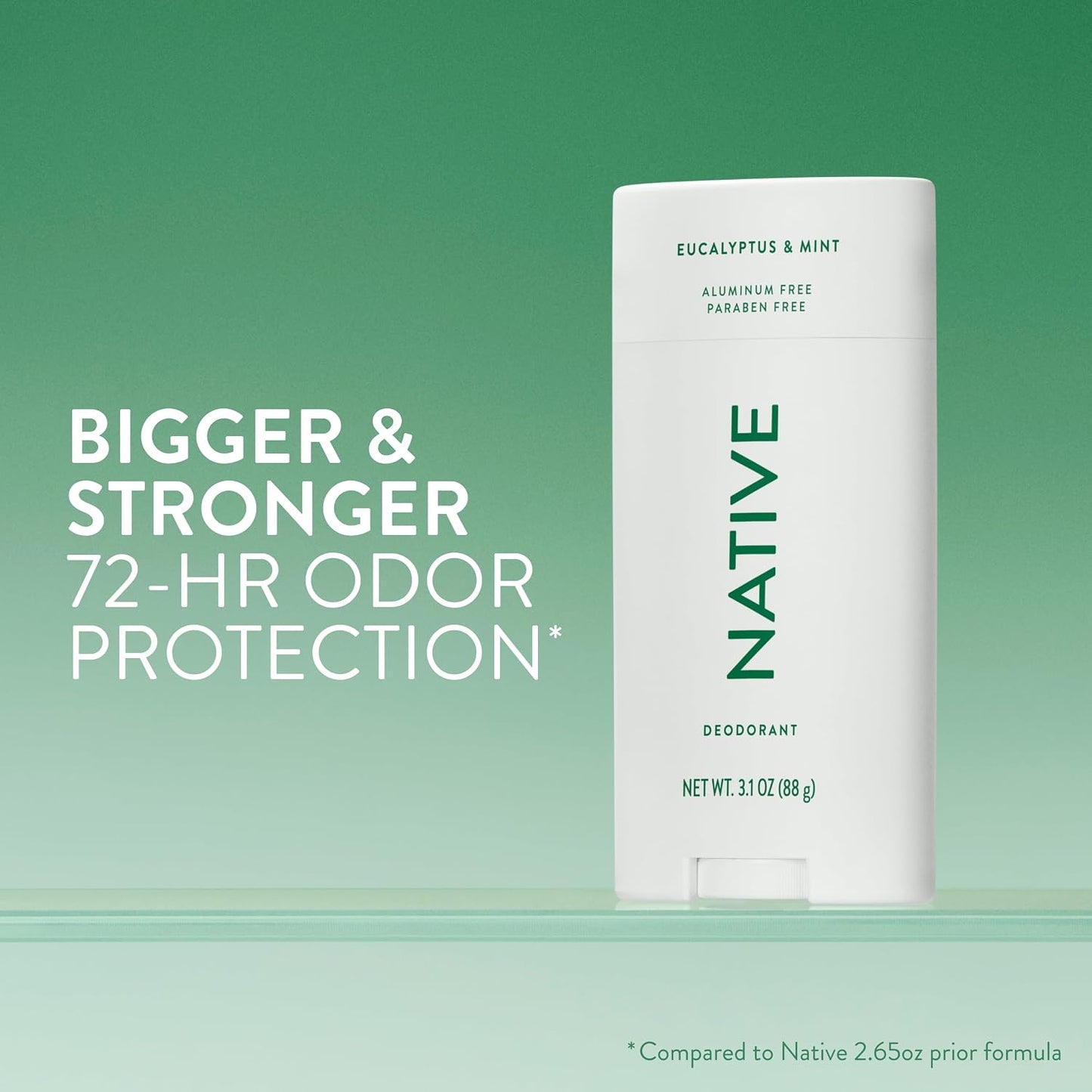 Native Aluminum Free Deodorant, Ocean & Timber, Large Size Stick, 72 Hour Odor Control, for Women & Men, Contains Naturally Derived Ingredients, 3.1 oz