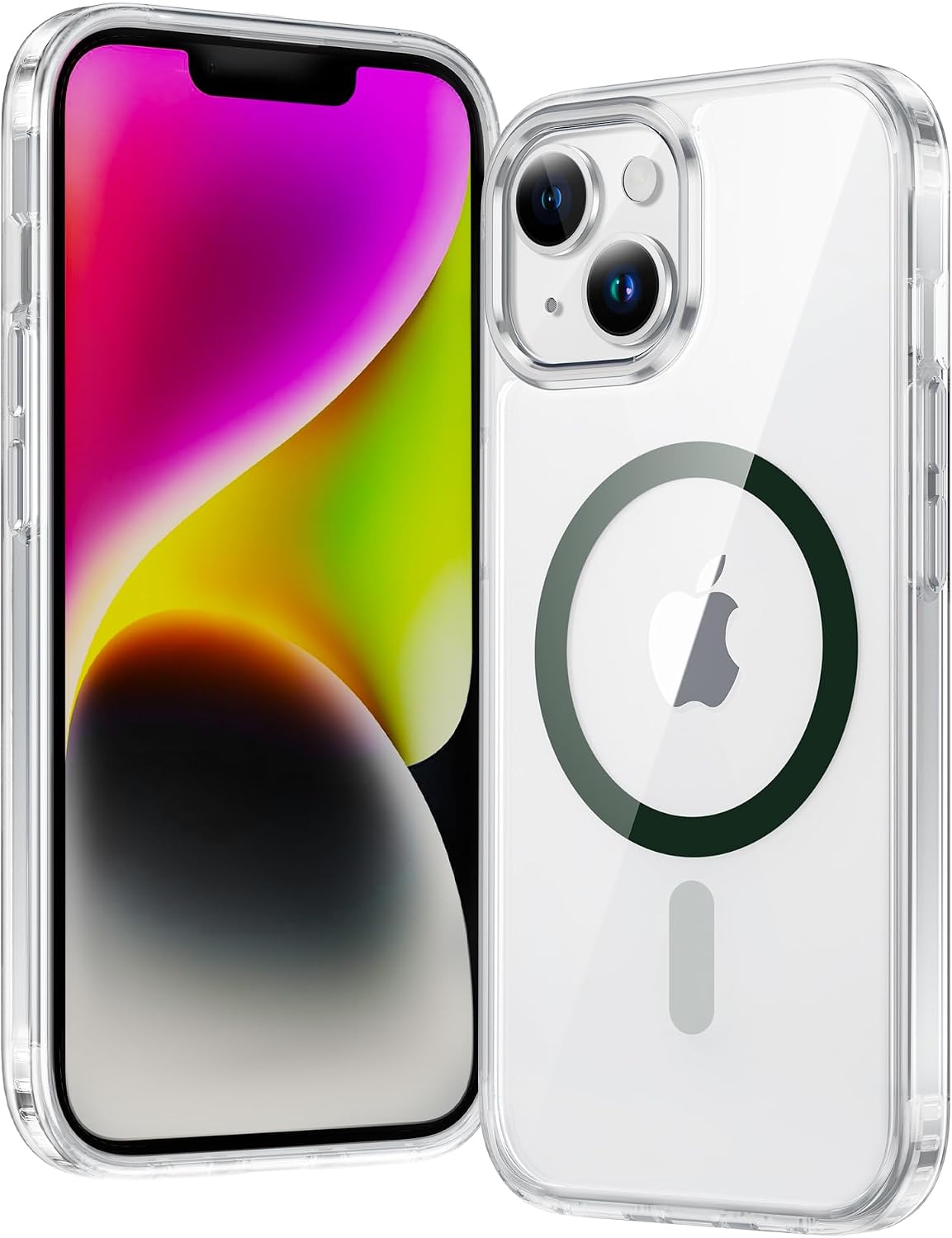 FNTCASE for iPhone 17 Pro Case Clear Magnetic with Screen Protector