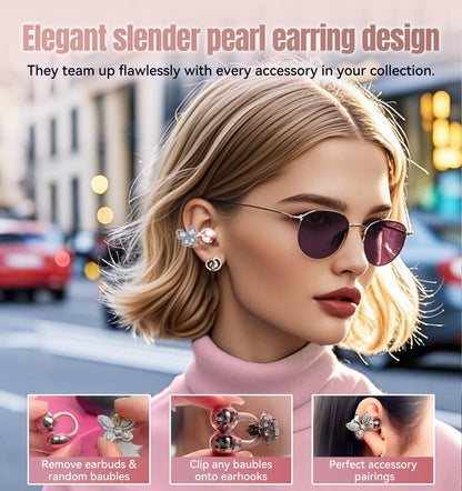 King Lucky Clip-On Earbuds Gen 3, Open-Ear Wireless Bluetooth 6.0 Headphones with Mic, Secure Fit for Small Ears & Glasses Wearers, 50H Playtime, ENC, IPX5 Waterproof Sport Ear Buds (Purple)
