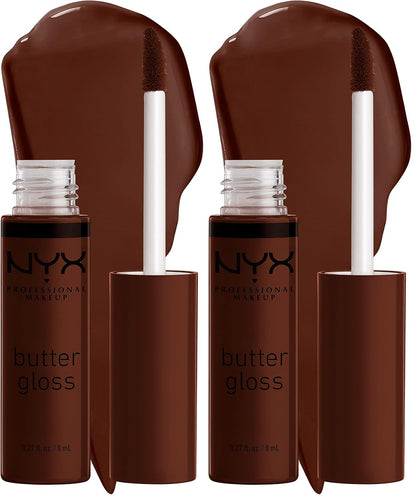 NYX PROFESSIONAL MAKEUP Butter Gloss, Non-Sticky Lip Gloss - Praline (Deep Nude)