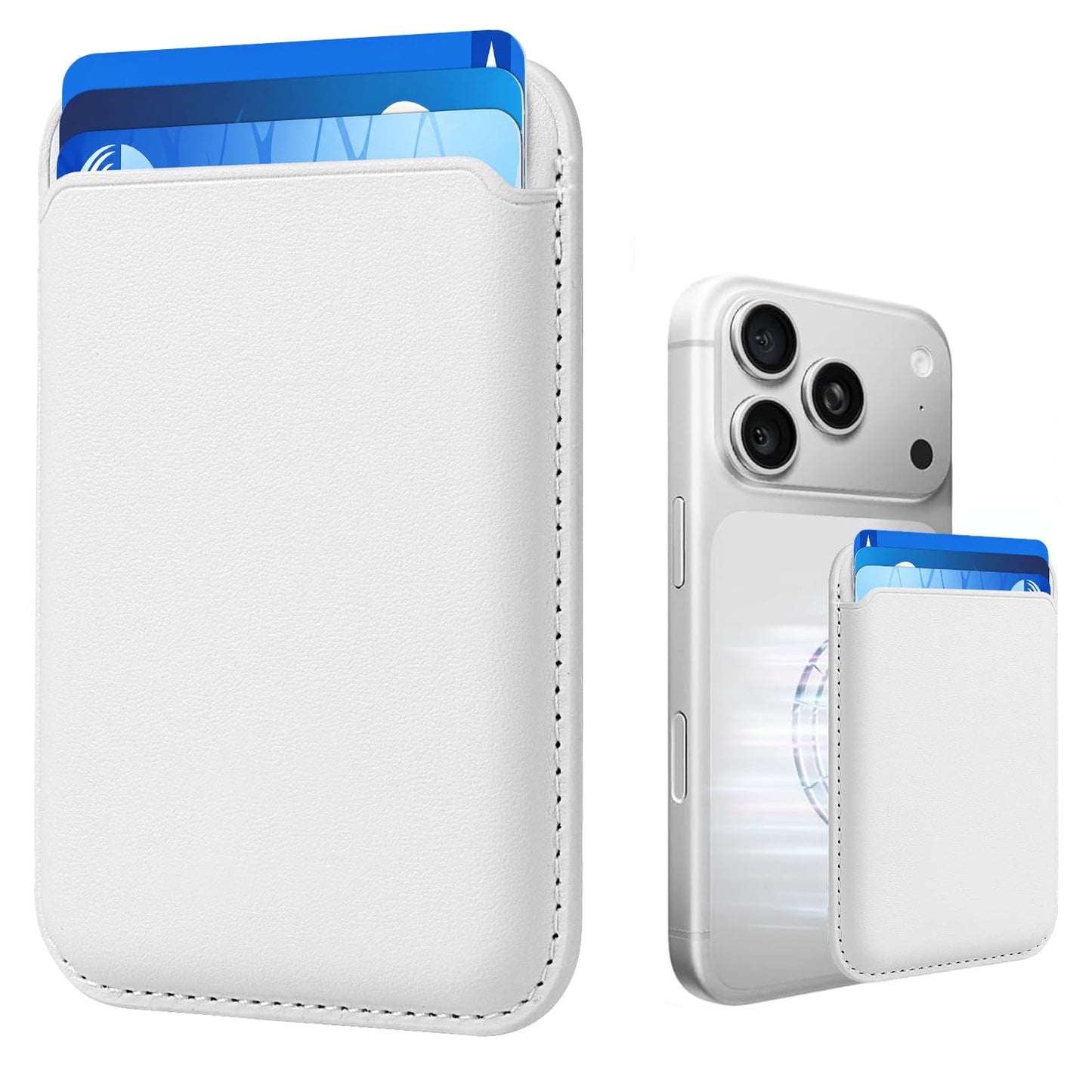 Magnetic Wallet Cell Phone Card Holder for Phone Case with Mag-Safe