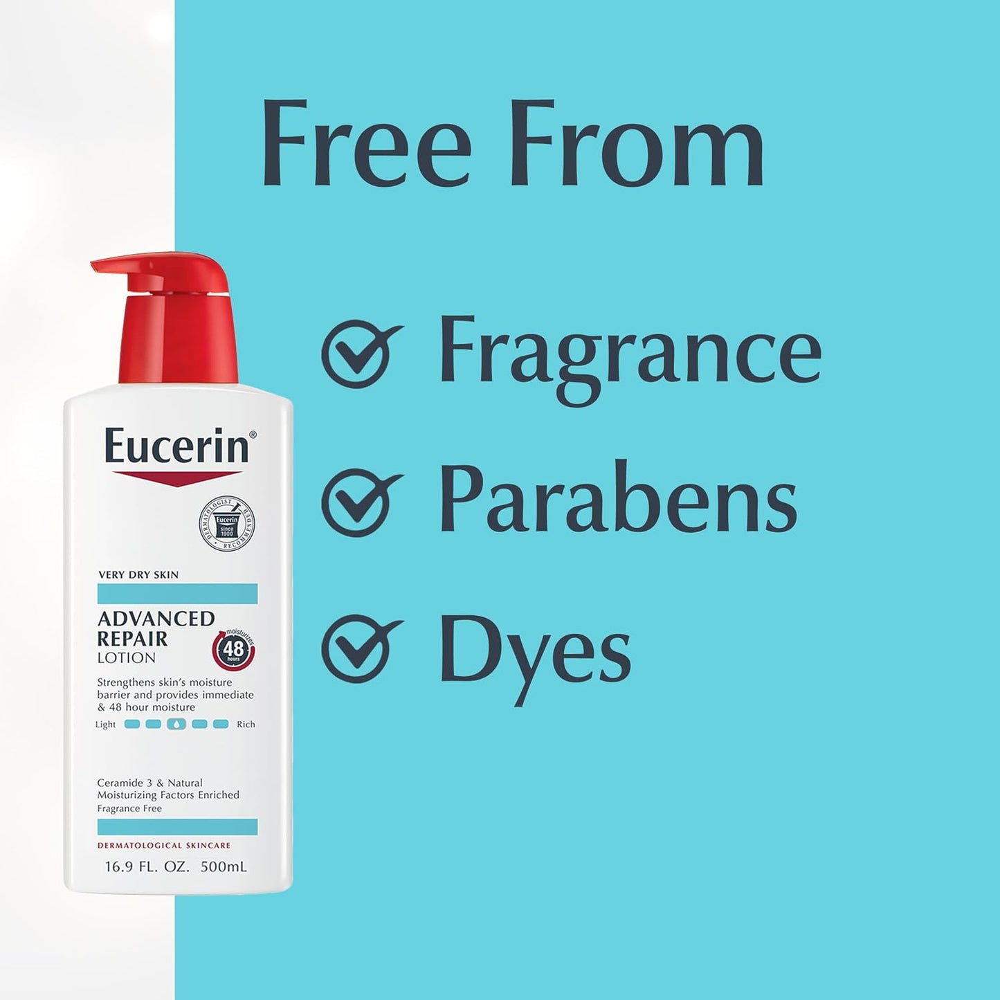 Eucerin Advanced Repair Lotion, Urea Enriched, 16.9 FL OZ
