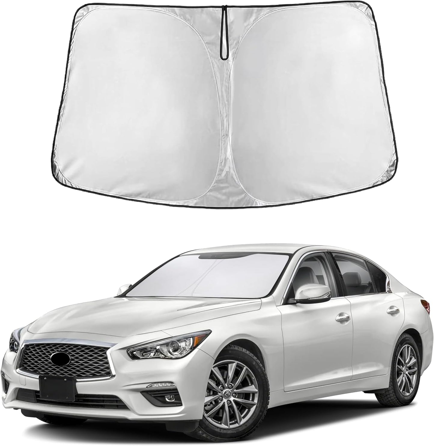 Econour Car Windshield Sun Shade, Front Window Sun Blocker for SUVs,Sedan